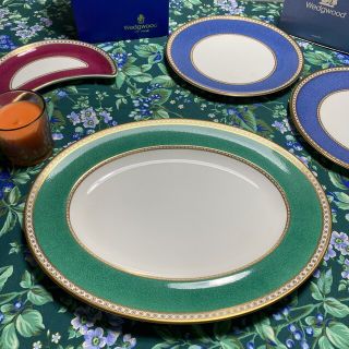 ウェッジウッド(WEDGWOOD)の【新品未使用】Wedgwood ユーランダーパウダーグリーン　オーバルプレート(食器)