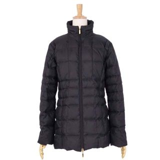 モンクレール(MONCLER)のモンクレール MONCLER ジャケット 茶タグ ダウン ジップアップ ロゴマーク 総柄 レディース アウター 1(S相当) ブラック(その他)