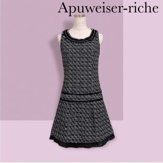 アプワイザーリッシェ ノースリーブ花柄ワンピース M バックレース