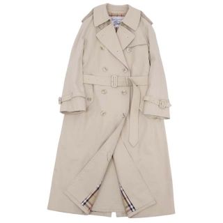 バーバリー(BURBERRY)の極美品 Vintage バーバリー Burberrys コート トレンチコート コットン100％ 裏チェック アウター レディース 11AR3(M相当) ベージュ(トレンチコート)