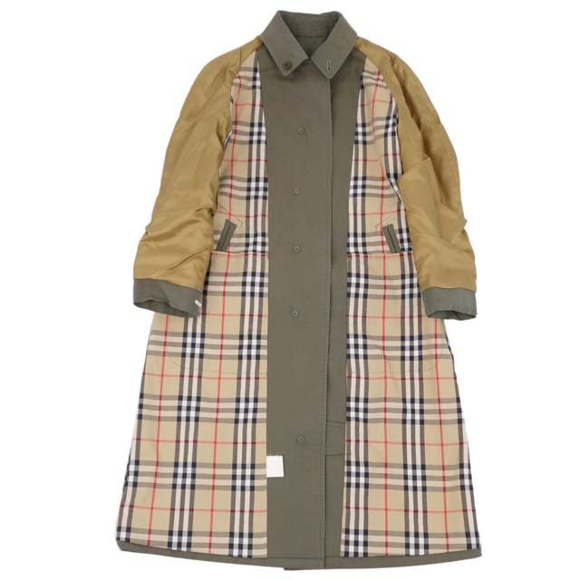 BURBERRY(バーバリー)のVintage バーバリー Burberrys コート ベルト付き ステンカラーコート バルマカーンコート コットン100％ アウター レディース M相当 オリーブカーキ(玉虫色) レディースのジャケット/アウター(その他)の商品写真