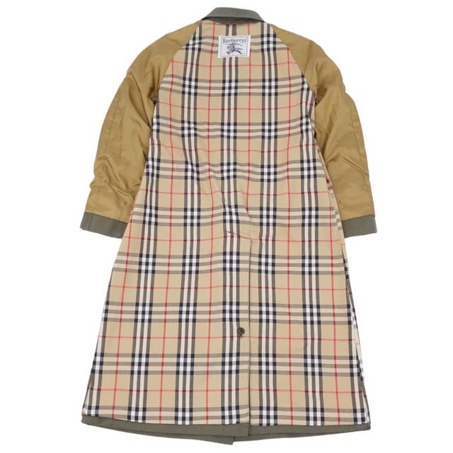 BURBERRY(バーバリー)のVintage バーバリー Burberrys コート ベルト付き ステンカラーコート バルマカーンコート コットン100％ アウター レディース M相当 オリーブカーキ(玉虫色) レディースのジャケット/アウター(その他)の商品写真