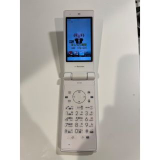 エヌティティドコモ(NTTdocomo)の【美品】docomo ドコモ SH-03E ホワイト ガラケー 本体のみ(携帯電話本体)