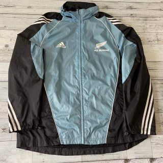 アディダス(adidas)のアディダスadidasオールブラックス  ナイロンジャケット　XXL(ナイロンジャケット)