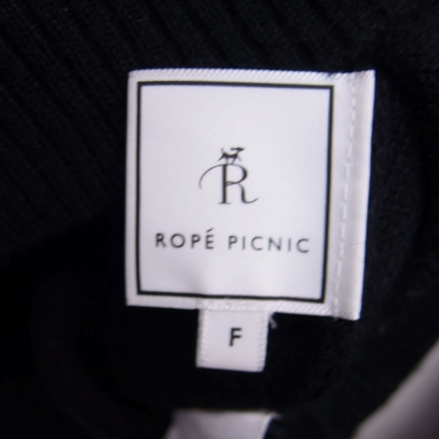 Rope' Picnic(ロペピクニック)のロペピクニック ニット セーター 長袖 袖レース シンプル F ブラック 黒 レディースのトップス(ニット/セーター)の商品写真