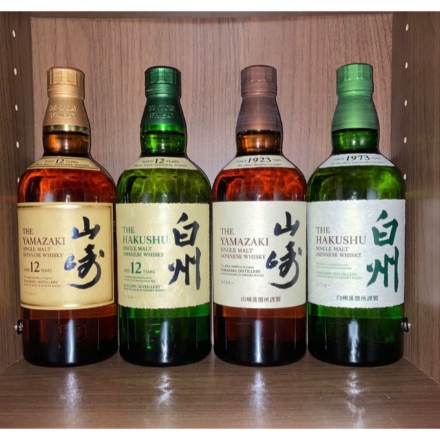 白州 12年 白州 NV 山崎 12年 山崎 NV 飲み比べ 4本セット！ - ウイスキー