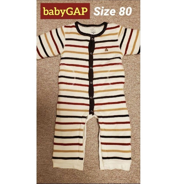 babyGAP(ベビーギャップ)のbabyGAP　お出かけロンパース　ジャンプスーツ　厚手ロンパース　カバーオール キッズ/ベビー/マタニティのベビー服(~85cm)(カバーオール)の商品写真