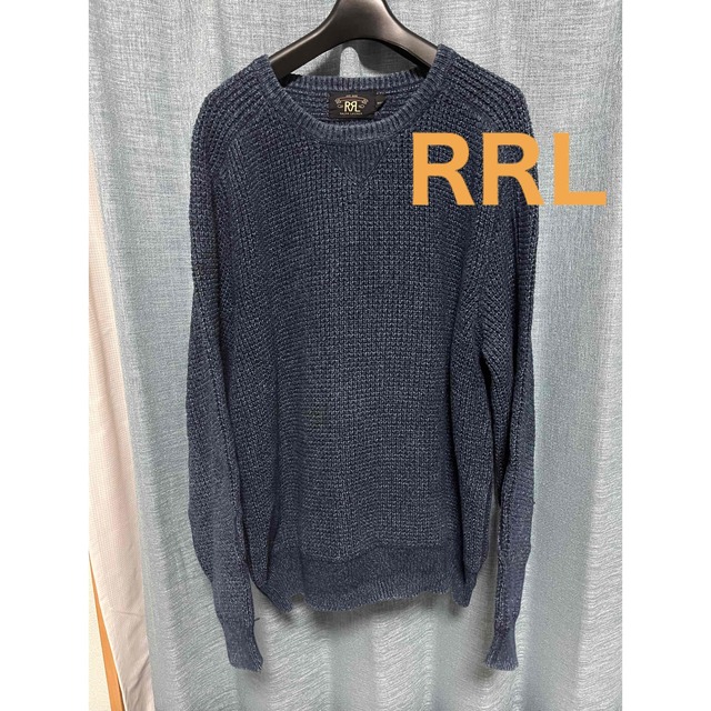 RRL(ダブルアールエル)のRRL ワッフル　ニット　インディゴ　セーター　テンダーロイン リアルマッコイズ メンズのトップス(ニット/セーター)の商品写真