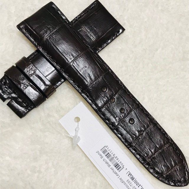 7193#24mm-22mmダークブラウン☆本物クロコダイル腕時計用ベルト 7193#24mm-22mmダークブラウン☆本物クロコダイル腕時計用ベルト