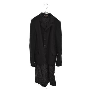 ブラックコムデギャルソン(BLACK COMME des GARCONS)のBLACK COMME des GARCONS ブラックコムデギャルソン 18AW STRIPE JACKET ストライプ キルティングコート ドッキングデザイン ジャケット ブラック 1B-J022(フライトジャケット)