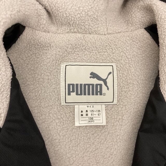 PUMA(プーマ)のベンチコート　ウィンドブレーカー　PUMA アウター　130cm 黒 キッズ/ベビー/マタニティのキッズ服男の子用(90cm~)(ジャケット/上着)の商品写真