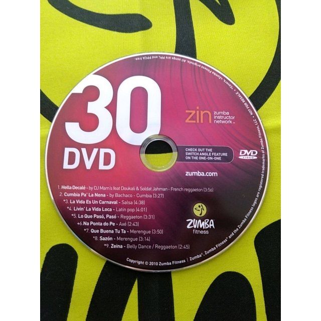 Zumba(ズンバ)の超希少！　ZUMBA　ズンバ　ZIN30　CD ＆ DVD　インストラクター専用 エンタメ/ホビーのDVD/ブルーレイ(スポーツ/フィットネス)の商品写真