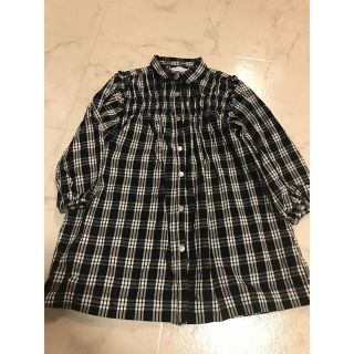 ザラキッズ(ZARA KIDS)のZARA キッズ　シャツワンピース　7Y/122(ワンピース)