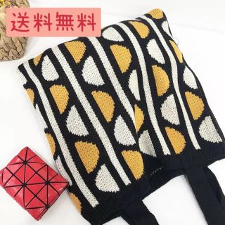 ◆特別価格◆【☆残り1点☆】✳︎Knit bag✳︎ ブラック(トートバッグ)