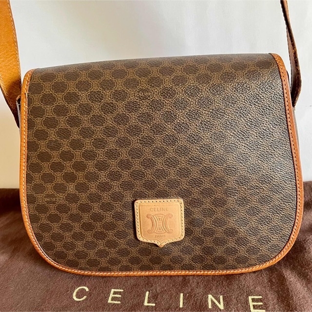 【人気】セリーヌ　マカダム　ショルダーバッグ　Celine バッグ　ヴィンテージショルダーバッグ