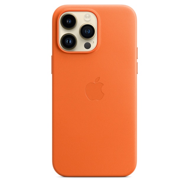 iPhone 14 Pro Maxレザーケース オレンジ*アップル純正品* 5