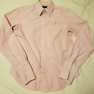 ラルフローレン(Ralph Lauren)のRALPH LAUREN　ストライプシャツ　ピンク　ラルフローレン　6(カットソー(半袖/袖なし))