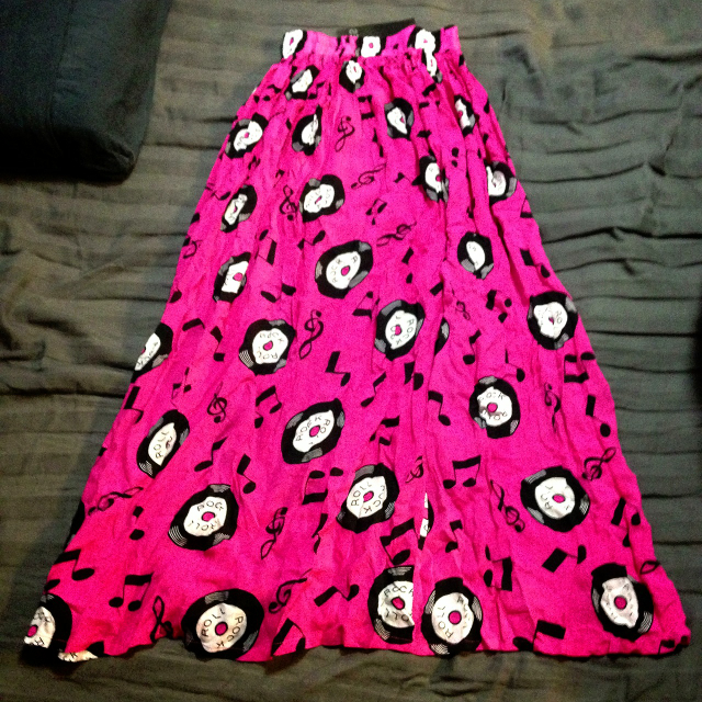 ジョイリッチ JOYRICH スカート　新品　S JOYRICH - JOYRICH♡レコード柄ロングスカートの通販 by