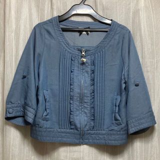 アロー(ARROW)の美品　アロー　ARROW 青色　レディース　長袖　服　裏地なし　L サイズ　(シャツ/ブラウス(長袖/七分))