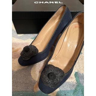 シャネル(CHANEL)のシャネル⭐️カメリアCHANEL⭐️パンプス　34 1/2(ハイヒール/パンプス)