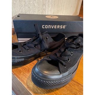 コンバース(CONVERSE)のコンバース　　スニーカー　22.5センチ 黒 (スニーカー)