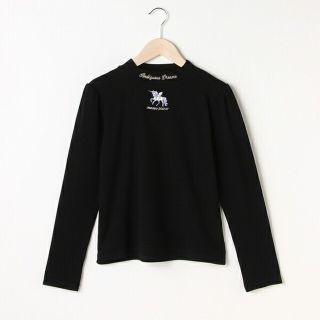 メゾピアノジュニア(mezzo piano junior)のモチーフ刺しゅうプチハイ長袖Tシャツ　メゾピアノ(Tシャツ/カットソー)