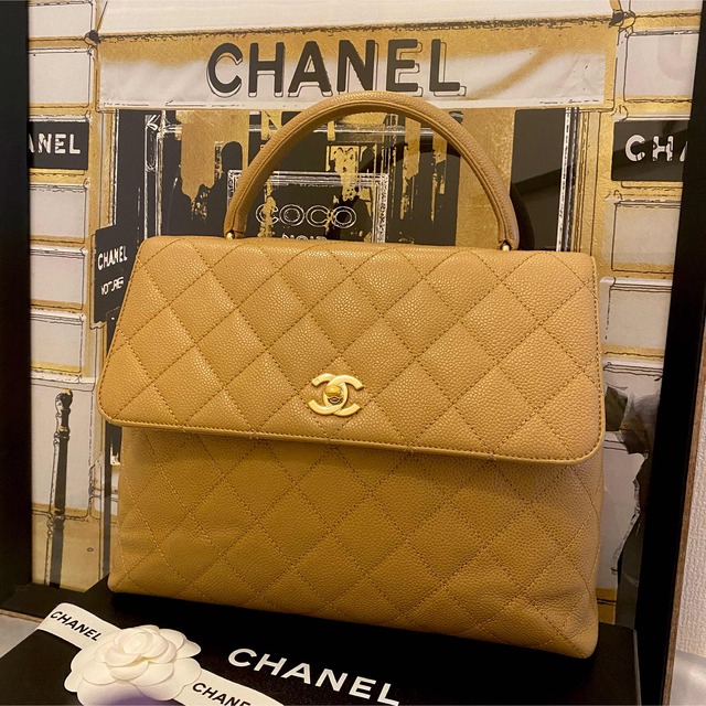 バッグ極美品☆CHANEL シャネル キャビアスキン マトラッセ ケリー バッグ