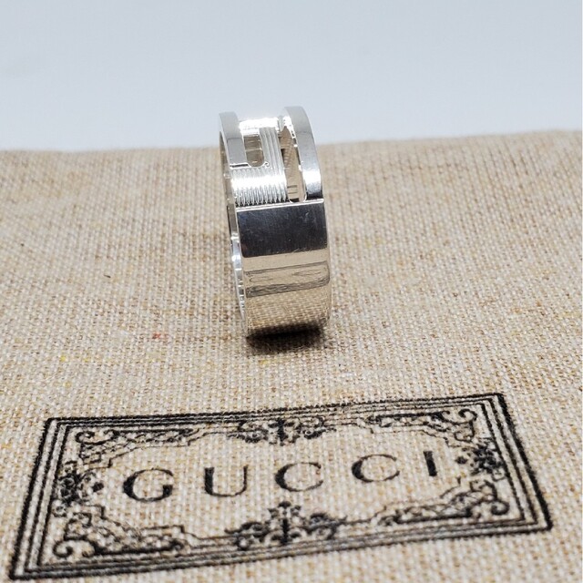 Gucci(グッチ)の【 廃盤 中古品】グッチ 指輪 ブランデッドレギュラー Gリング メンズのアクセサリー(リング(指輪))の商品写真