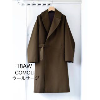 コモリ(COMOLI)の18AW COMOLI ウールサージ タイロッケンコート サイズ2(トレンチコート)