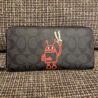 コーチ(COACH)のショップバック・箱付き　87105  長財布　キースヘリングコラボ(長財布)