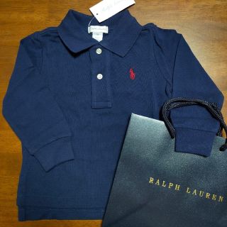 ラルフローレン(Ralph Lauren)のラルフローレン 長袖 ポロシャツ ネイビー 12M 80cm(Ｔシャツ)