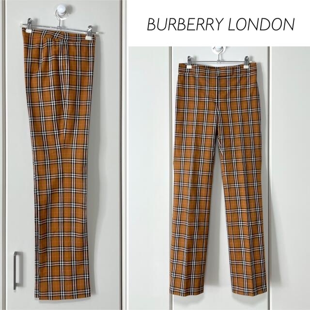 BURBERRY(バーバリー)の【美品】Burberry London ノバチェックセンタープレスパンツ レディースのパンツ(カジュアルパンツ)の商品写真