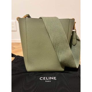 セリーヌ(celine)のセリーヌ　サングル バケット スモール / ソフトグレインドカーフスキン　カーキ(ショルダーバッグ)