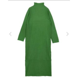 アメリヴィンテージ(Ameri VINTAGE)のameri PLAID SHEER TURTLE KNIT DRESS(ロングワンピース/マキシワンピース)