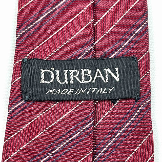 D’URBAN(ダーバン)のD’URBAN ダーバン ワインレッド 人気ストライプ 高級シルク 人気ブランド メンズのファッション小物(ネクタイ)の商品写真