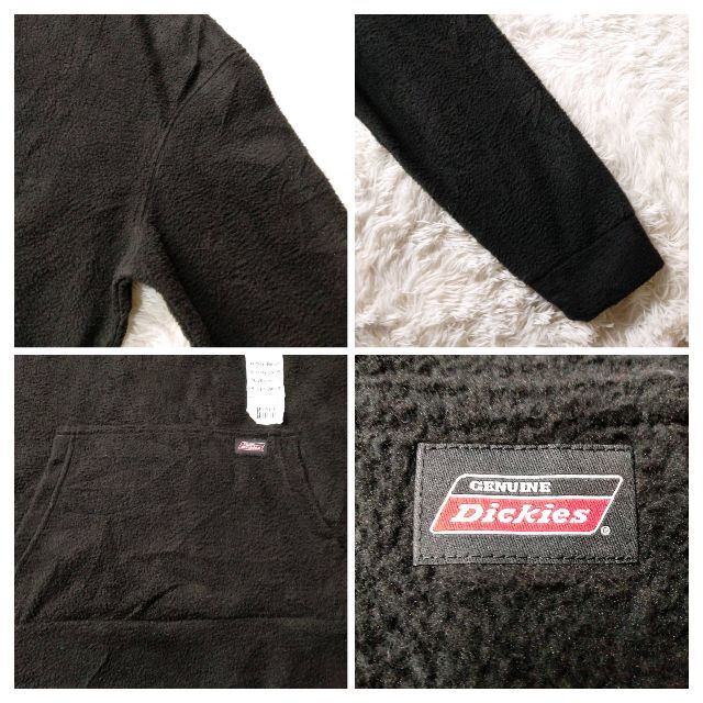 US輸入★Dickies フリースパーカー プルオーバー 2XL ブラック