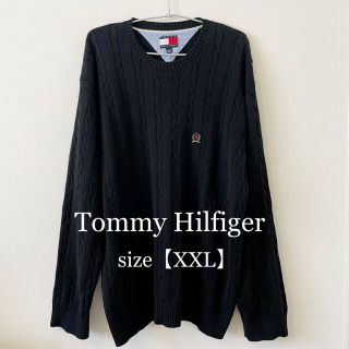 トミーヒルフィガー(TOMMY HILFIGER)のTOMMY〜/トミーヒルフィガー★ニットセーター★ブラック/黒★ゆるダボ★XXL(ニット/セーター)