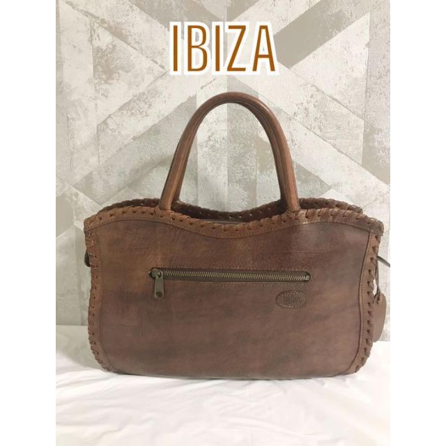 IBIZA - 【美品】IBIZA イビザ レザー ハンドバッグ トートバッグ 手提げ ブラウンの通販 by T.Y's shop｜イビザならラクマ