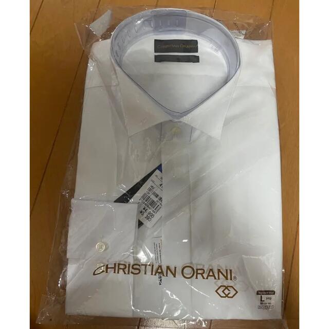 青山(アオヤマ)のウイングカラーシャツ Lサイズ  CHRISTIAN ORANI シングルカフス メンズのトップス(シャツ)の商品写真