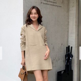 バースデーバッシュ(BIRTHDAY BASH)のTWEED TAILORED MINI DRESS Birthdaybash(ミニワンピース)