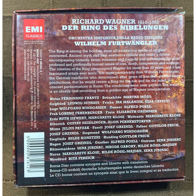 フルトヴェングラー ワーグナー 指環53年13CD 指環50年 他41CD