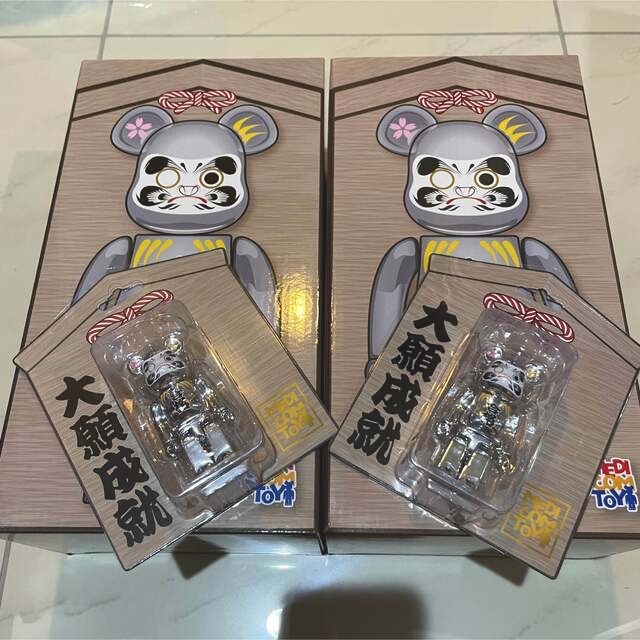 達磨早い者勝ち　BE@RBRICK 達磨 合格 銀メッキ