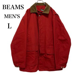 ビームス(BEAMS)のBEAMS ビームス ハンティングジャケット ライナー付き レッド メンズL(ブルゾン)