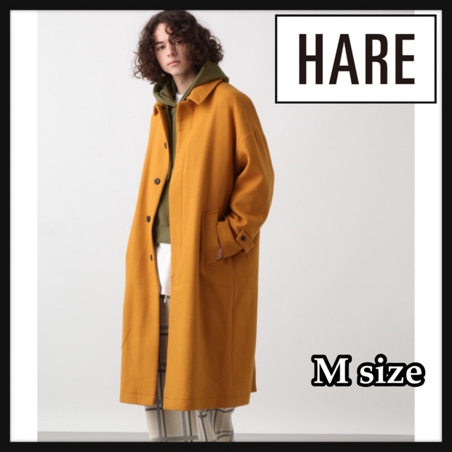 美品】HARE オーバーステンカラーコート - ステンカラーコート