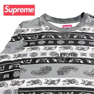 シュプリーム(Supreme)の希少★Supreme シュプリーム 総柄 ペイズリー柄 長袖カットソー サイズL(Tシャツ/カットソー(七分/長袖))