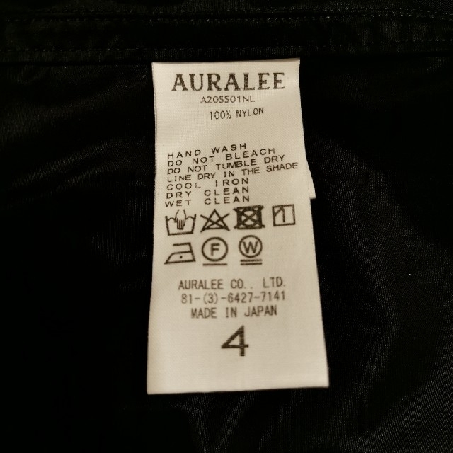 AURALEE(オーラリー)のAURALEE オーラリー LIGHT NYLON ZIP SHIRTS 4 メンズのトップス(シャツ)の商品写真