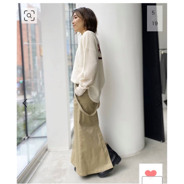 L'Appartement DEUXIEME CLASSE(アパルトモンドゥーズィエムクラス)のL'Appartement GOOD GRIEFChino Skirt レディースのスカート(ロングスカート)の商品写真