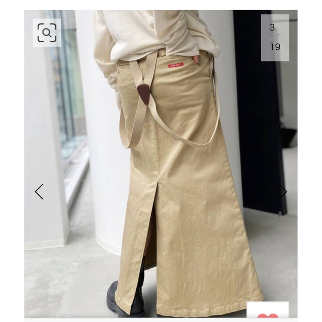 L'Appartement DEUXIEME CLASSE(アパルトモンドゥーズィエムクラス)のL'Appartement GOOD GRIEFChino Skirt レディースのスカート(ロングスカート)の商品写真