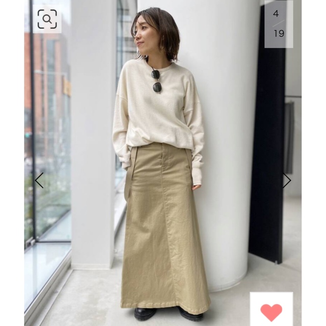 L'Appartement DEUXIEME CLASSE(アパルトモンドゥーズィエムクラス)のL'Appartement GOOD GRIEFChino Skirt レディースのスカート(ロングスカート)の商品写真