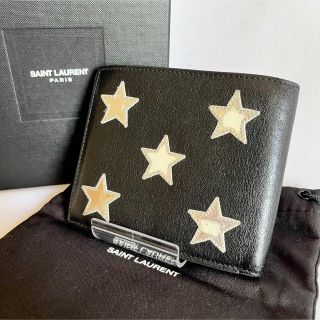 サンローラン(Saint Laurent)の【レア　格安】サンローラン　ブラック　財布　ウォレット　スター　星　札入れ(折り財布)